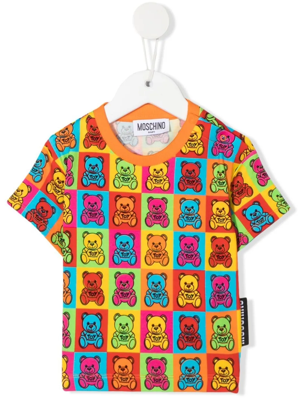 

Moschino Kids playera con estampado Teddy Bear - Naranja