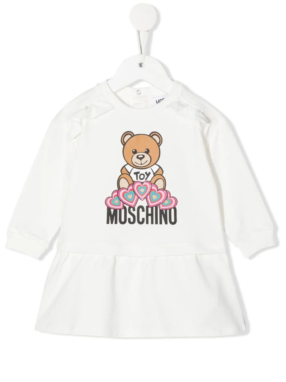 

Moschino Kids vestido corto con motivo Teddy Bear - Blanco