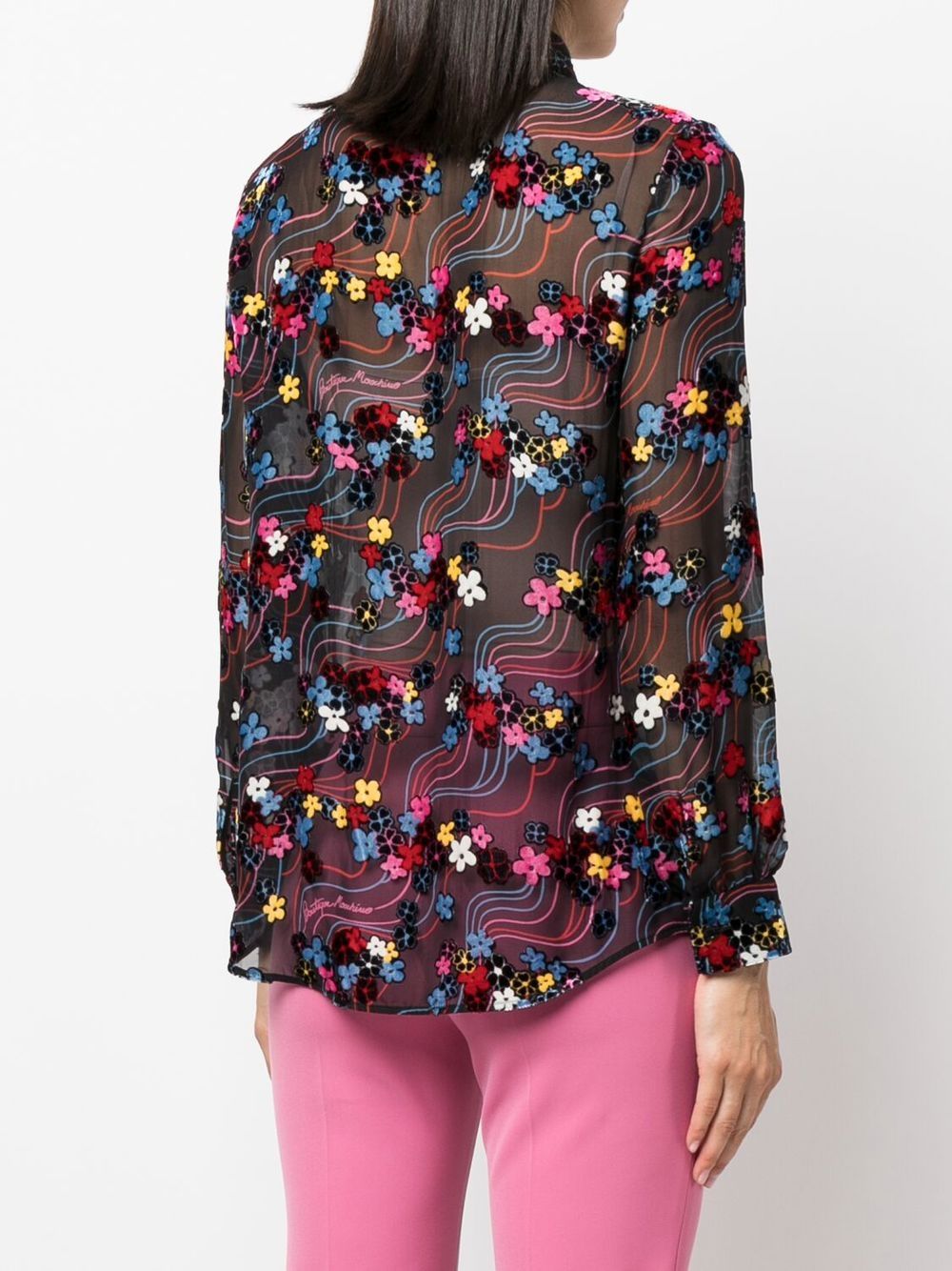 Boutique Moschino floral-print Sheer Shirt - Farfetch