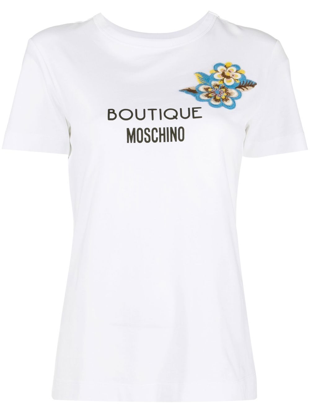 

Boutique Moschino playera con logo estampado - Blanco