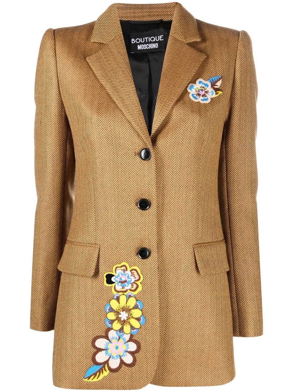 

Boutique Moschino blazer con apliques florales - Amarillo