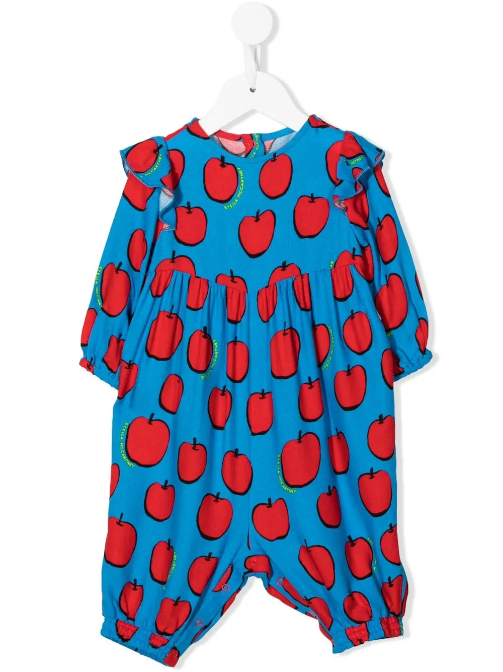 

Stella McCartney Kids romper con manzana estampada - Azul