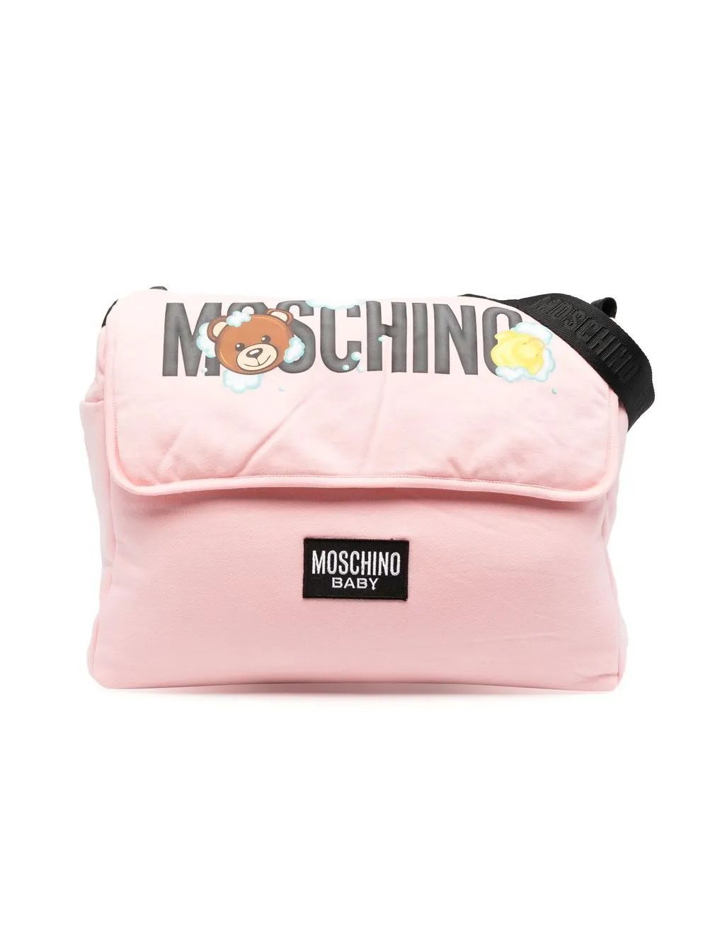 

Moschino Kids pañalera con tope plegable - Rosado