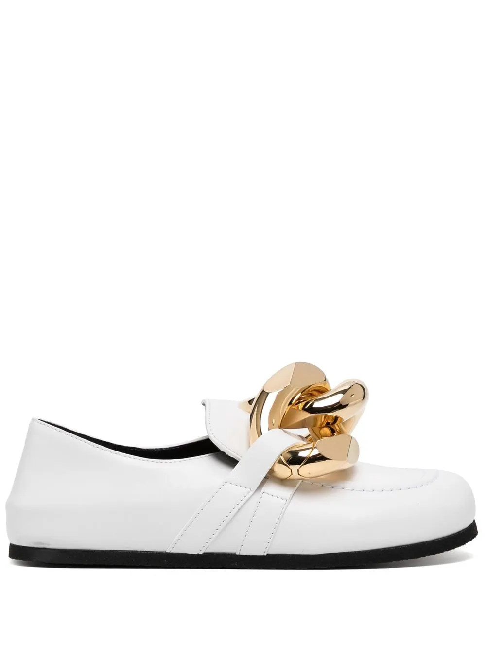 

JW Anderson Chain leather loafers - White