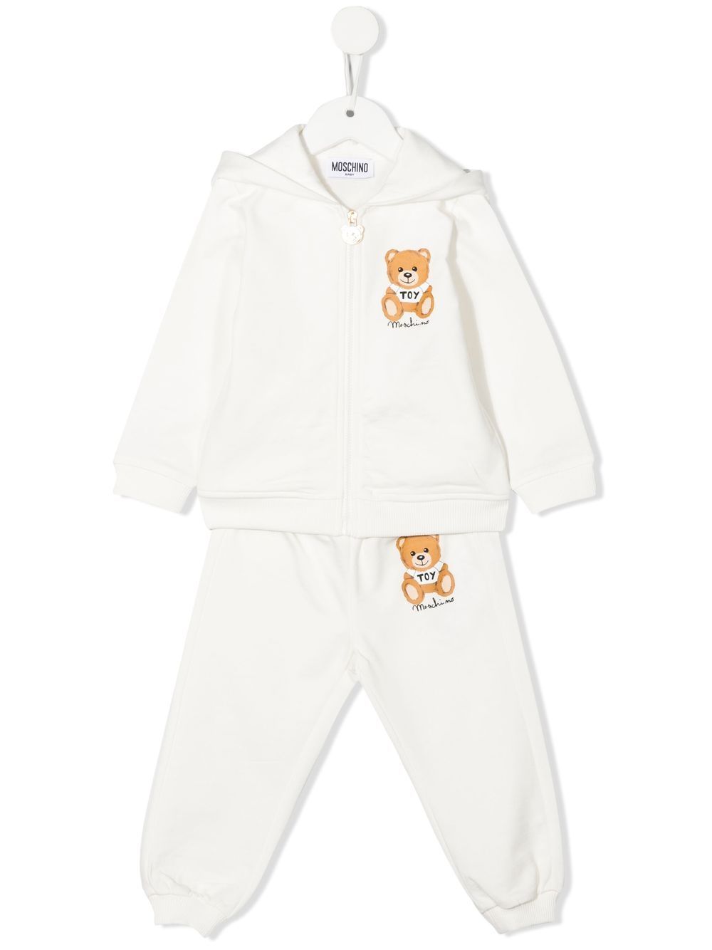 

Moschino Kids traje deportivo con motivo Teddy Bear - Blanco