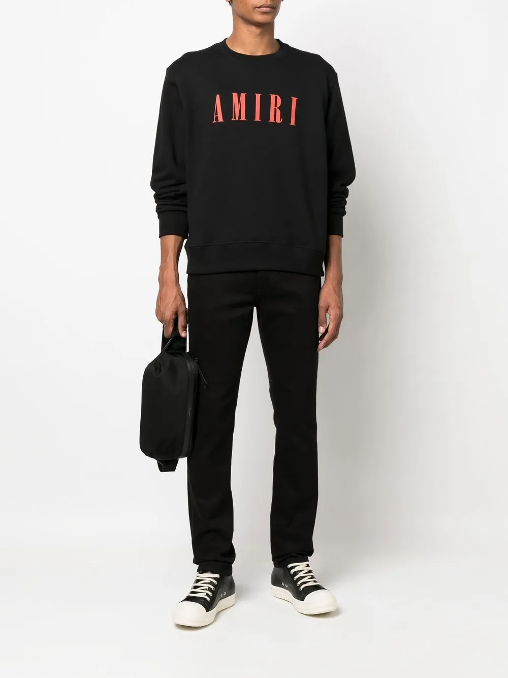 AMIRI logo-print crew-neck Sweatshirt - Farfetch