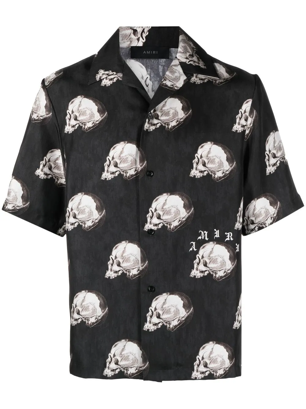 

AMIRI camisa de seda con calaveras estampadas - Negro