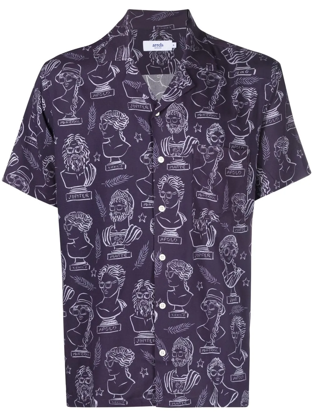 

Arrels Barcelona illustration-style print short-sleeved shirt - Purple