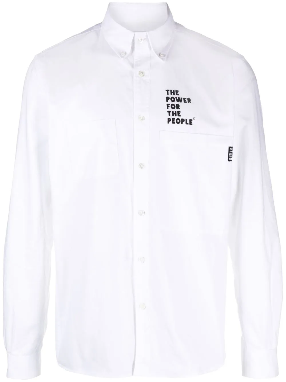 

The Power For The People logo-print cotton shirt - White
