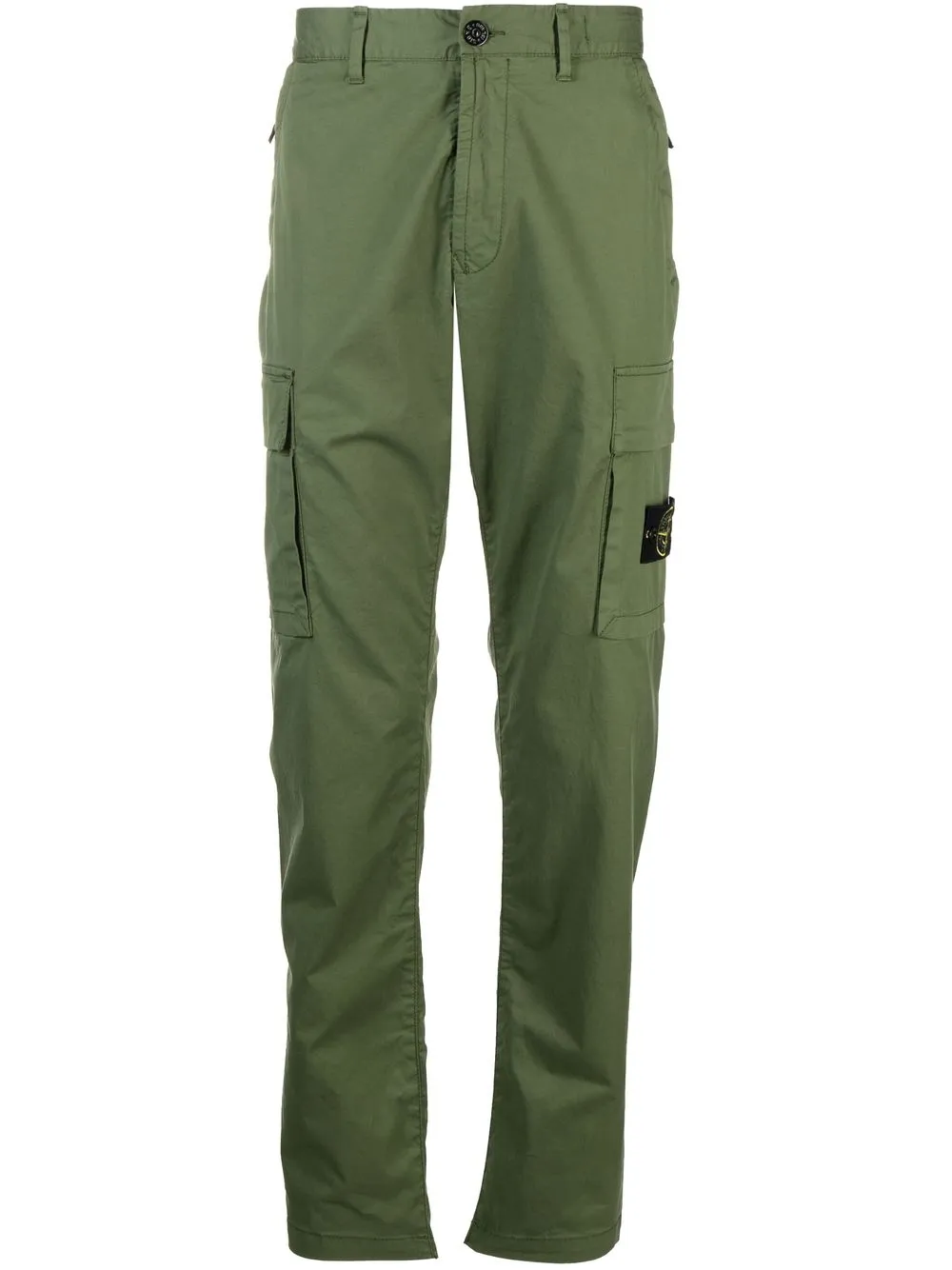 

Stone Island logo-patch tapered cargo trousers - Green