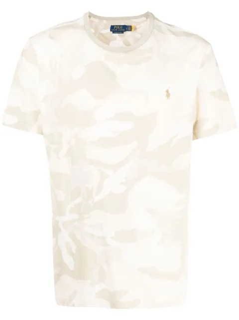 camouflage-print logo T-shirt