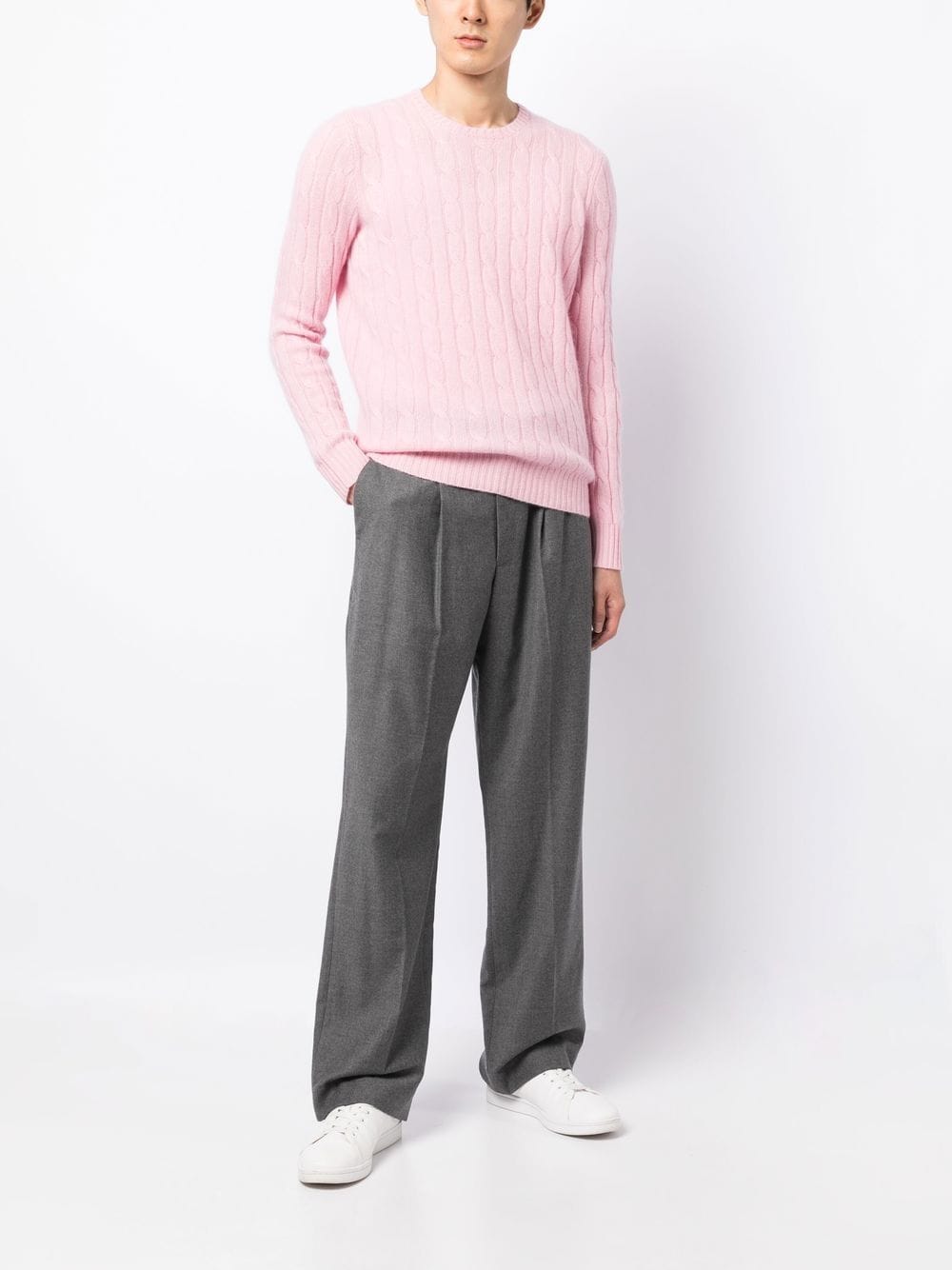 Image 2 of Polo Ralph Lauren long-sleeved cable-knit jumper
