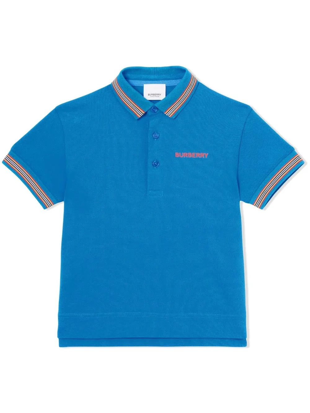 

Burberry Kids Icon Stripe short-sleeved polo shirt - Blue