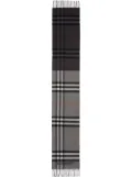 Burberry checked pattern scarf - Grey