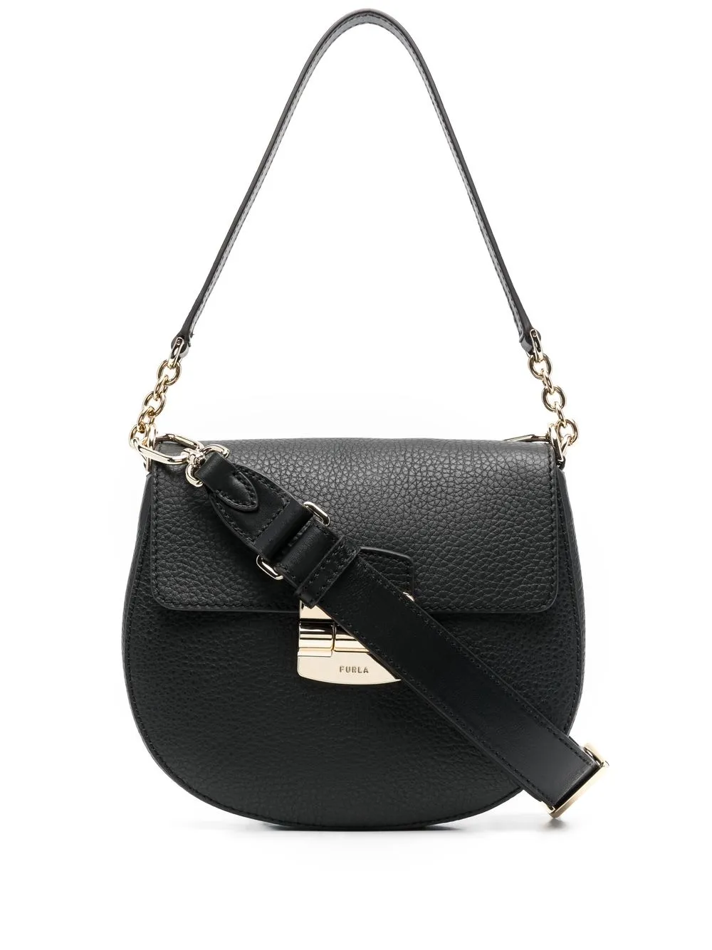 

Furla textured-leather shoulder bag - Black