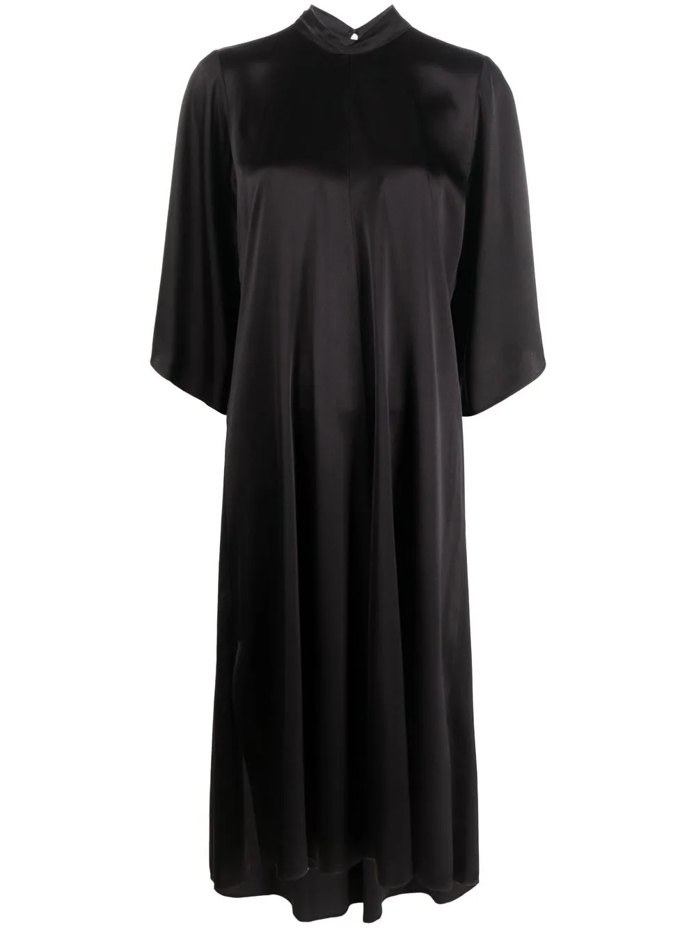 

Forte Forte vestido de seda recto con cuello de tortuga - Negro