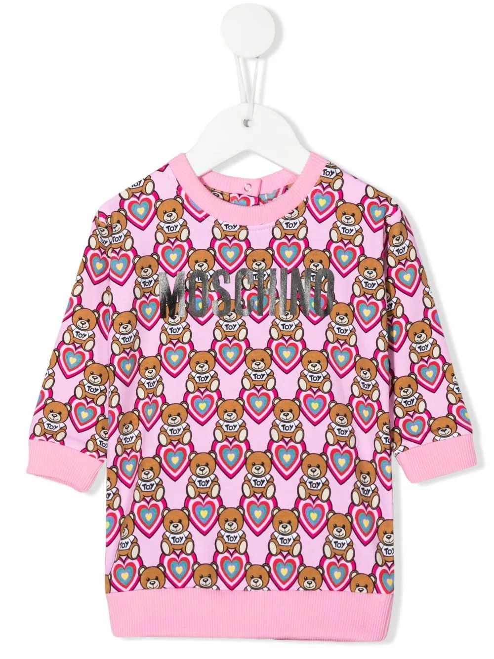 

Moschino Kids vestido con estampado Teddy Bear - Rosado