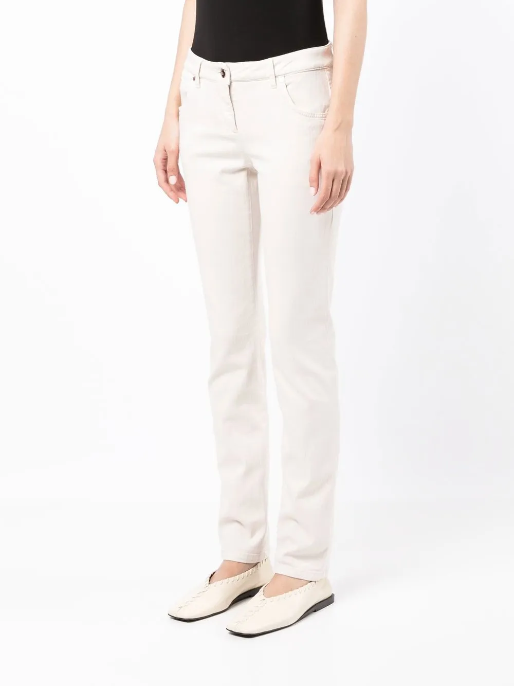 Brunello Cucinelli Skinny-leg Stretch Jeans In White
