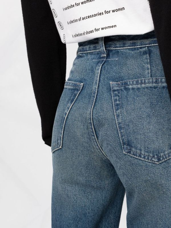 MM6 Maison Margiela ダメージ ワイドジーンズ - Farfetch