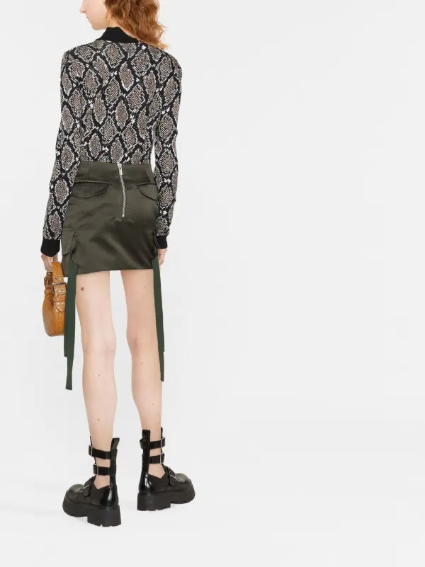 Boutique Moschino snakeskin-print mock 