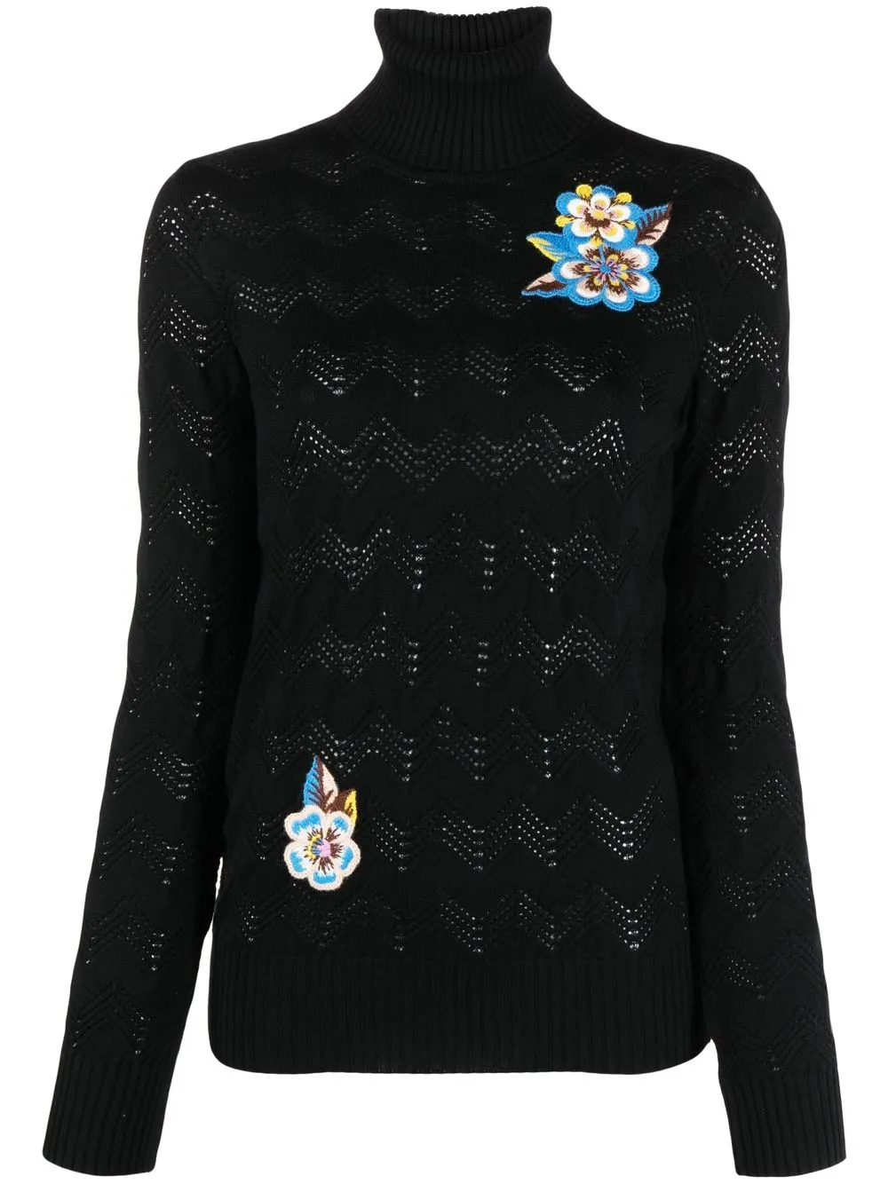 

Boutique Moschino suéter de tejido calado y motivo zig zag - Negro