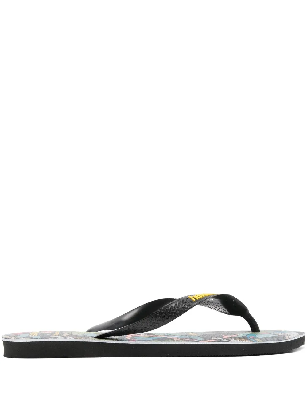 

Daily Paper flip flops con estampado botánico - Negro
