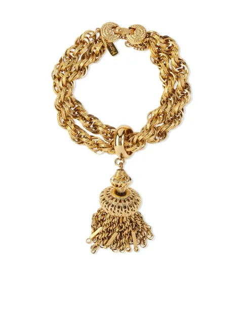 Monet Pre-Owned 1970s tassel-charm chain bracelet