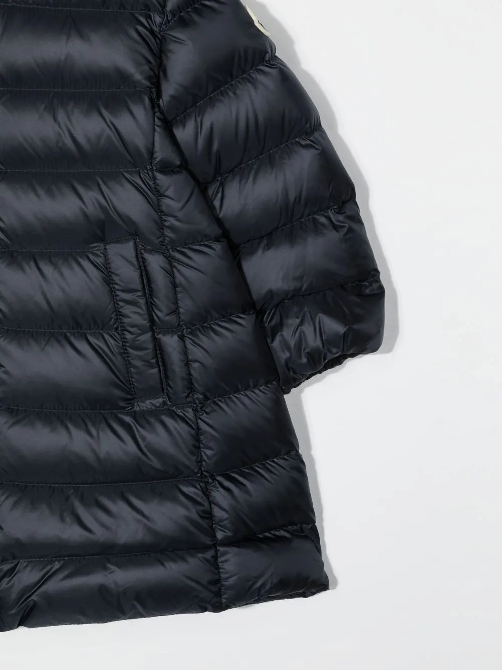  Moncler Enfant Padded Zip-up Hooded Coat - Blue 