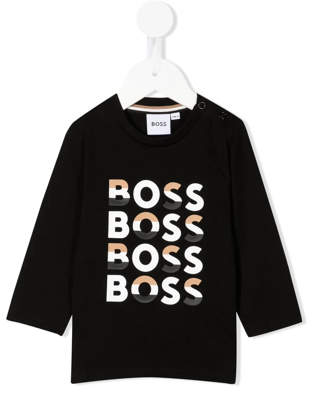 

BOSS Kidswear playera con logo estampado - Negro