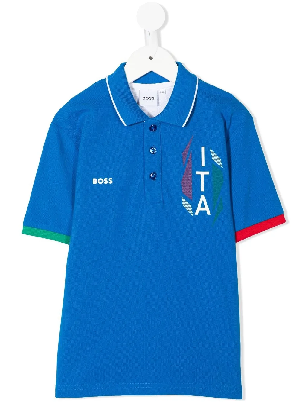 

BOSS Kidswear logo-print polo shirt - Blue