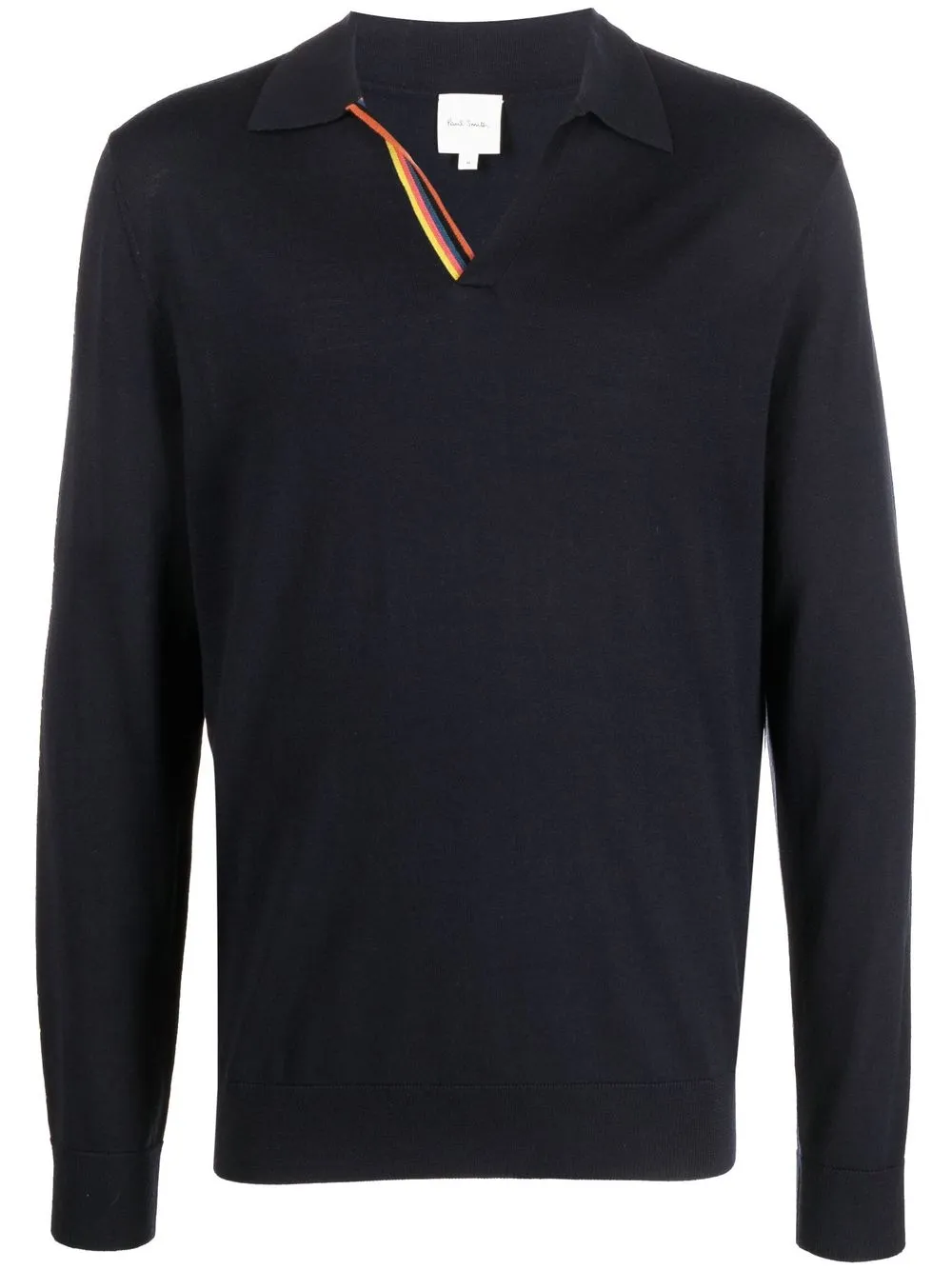 

Paul Smith playera tipo polo manga larga - Azul