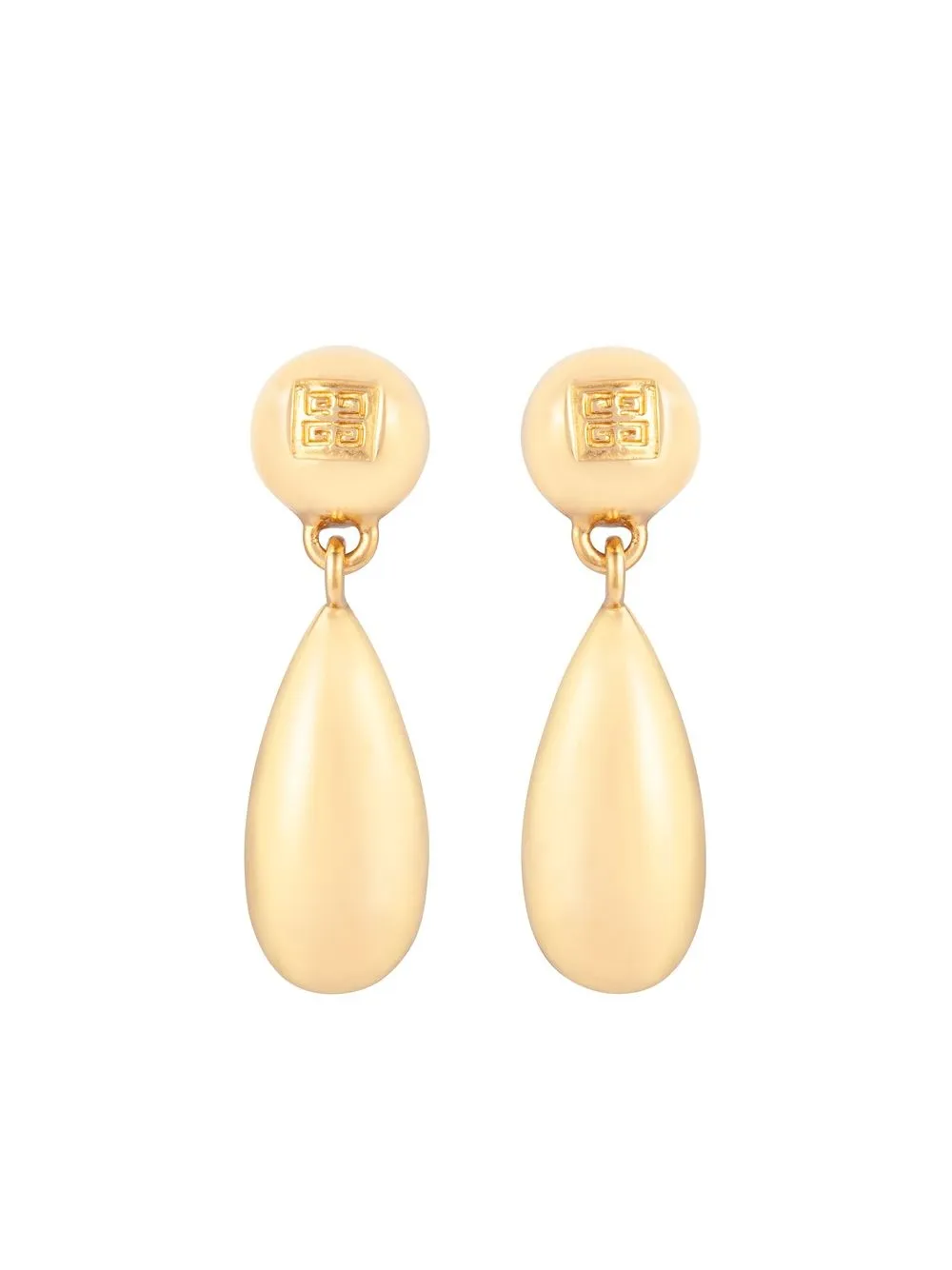 

Givenchy Pre-Owned 1980s 4G teardrop clip-on earrings - Gold
