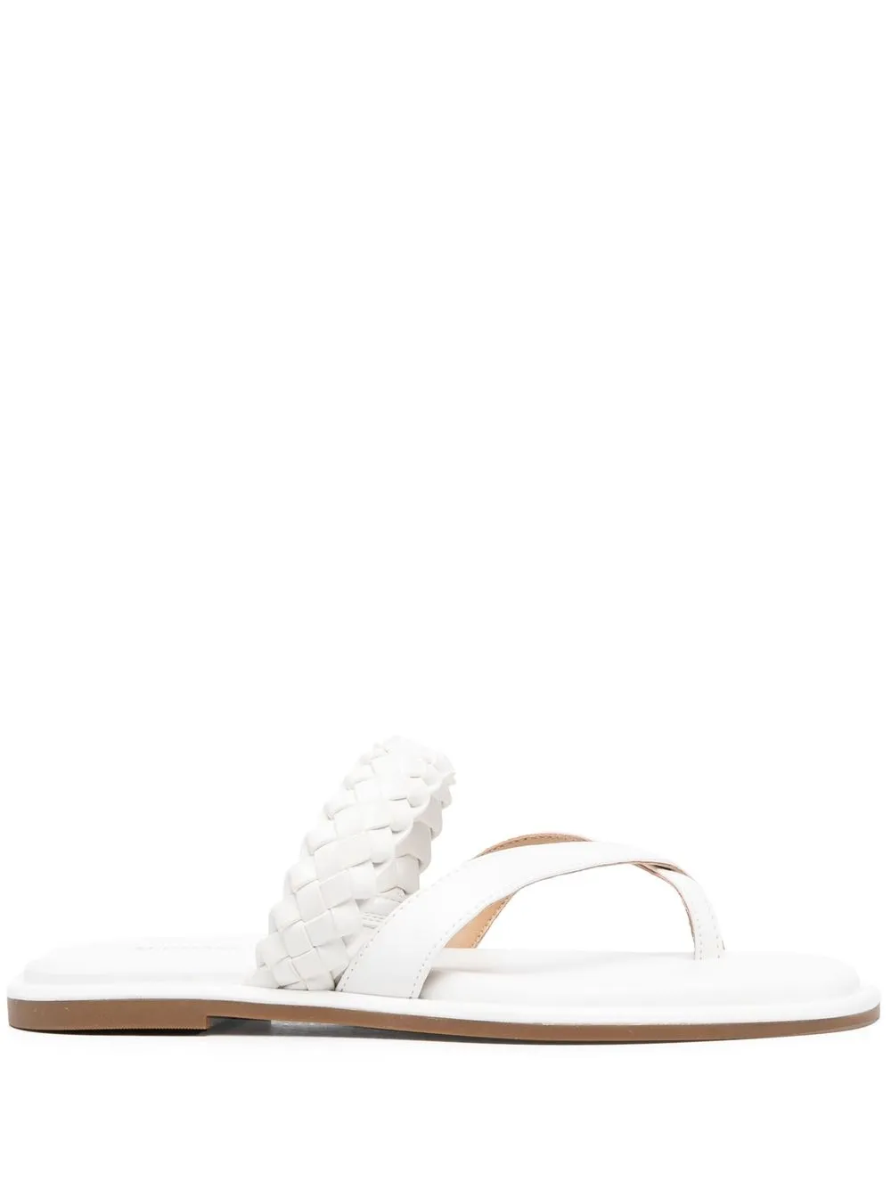 

Michael Michael Kors interwoven-strap leather sandals - White