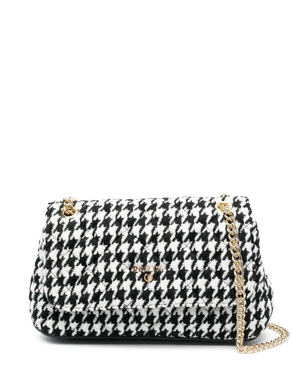

Pollini houndstooth-print shoulder bag - Black