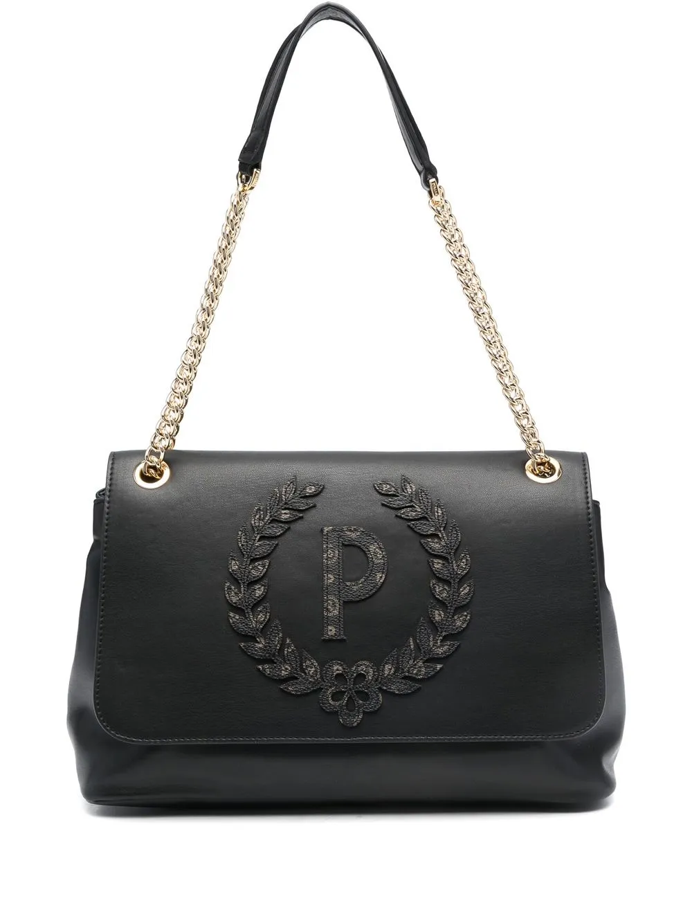 

Pollini appliqué-logo shoulder bag - Black