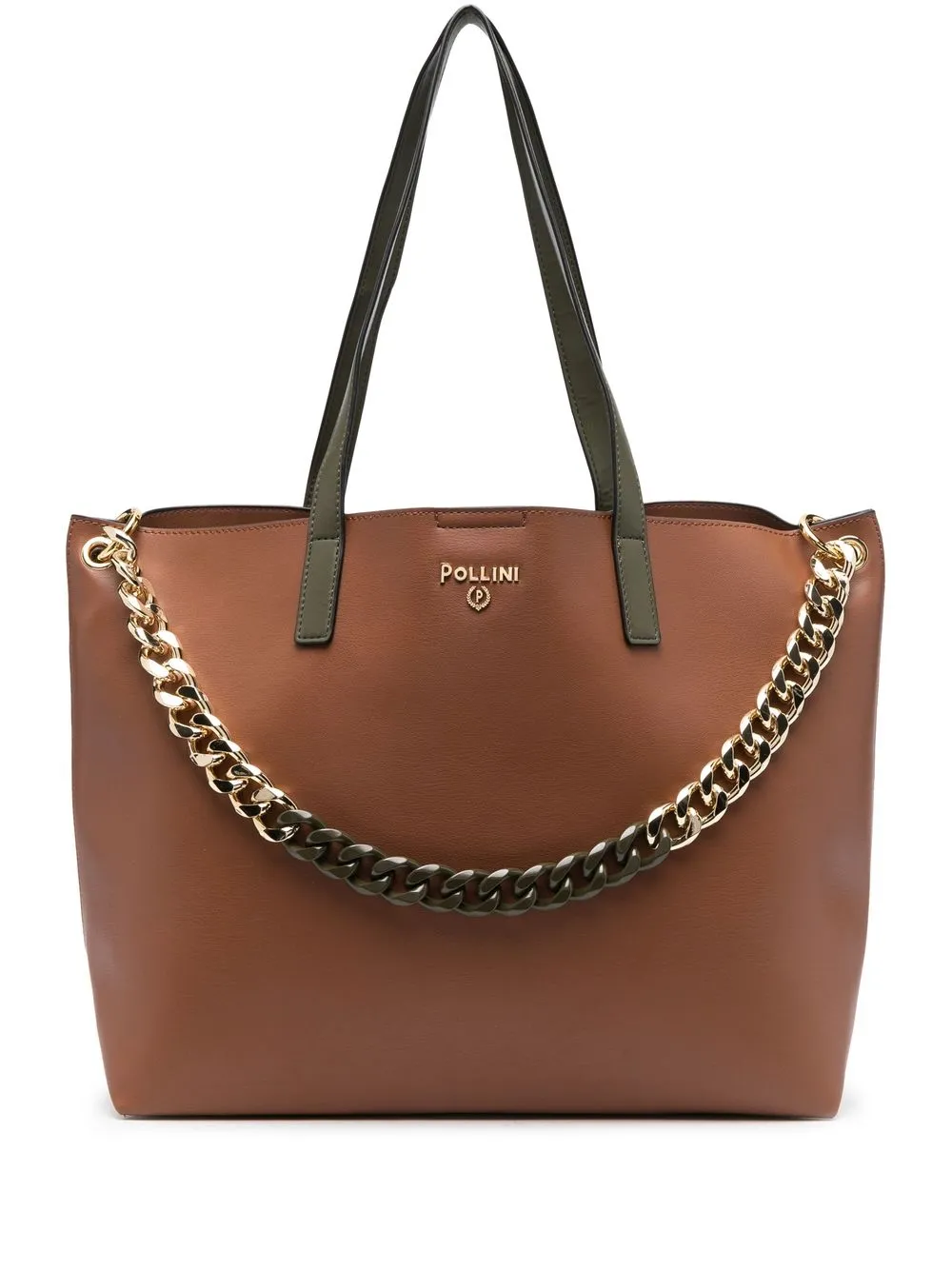 

Pollini logo-plaque detail shoulder bag - Brown