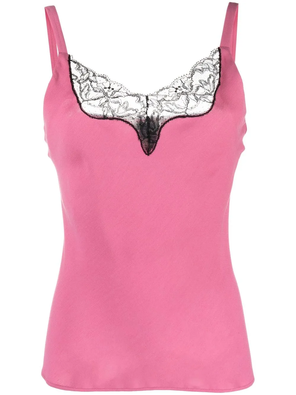 

Boutique Moschino lace-detail vest top - Pink