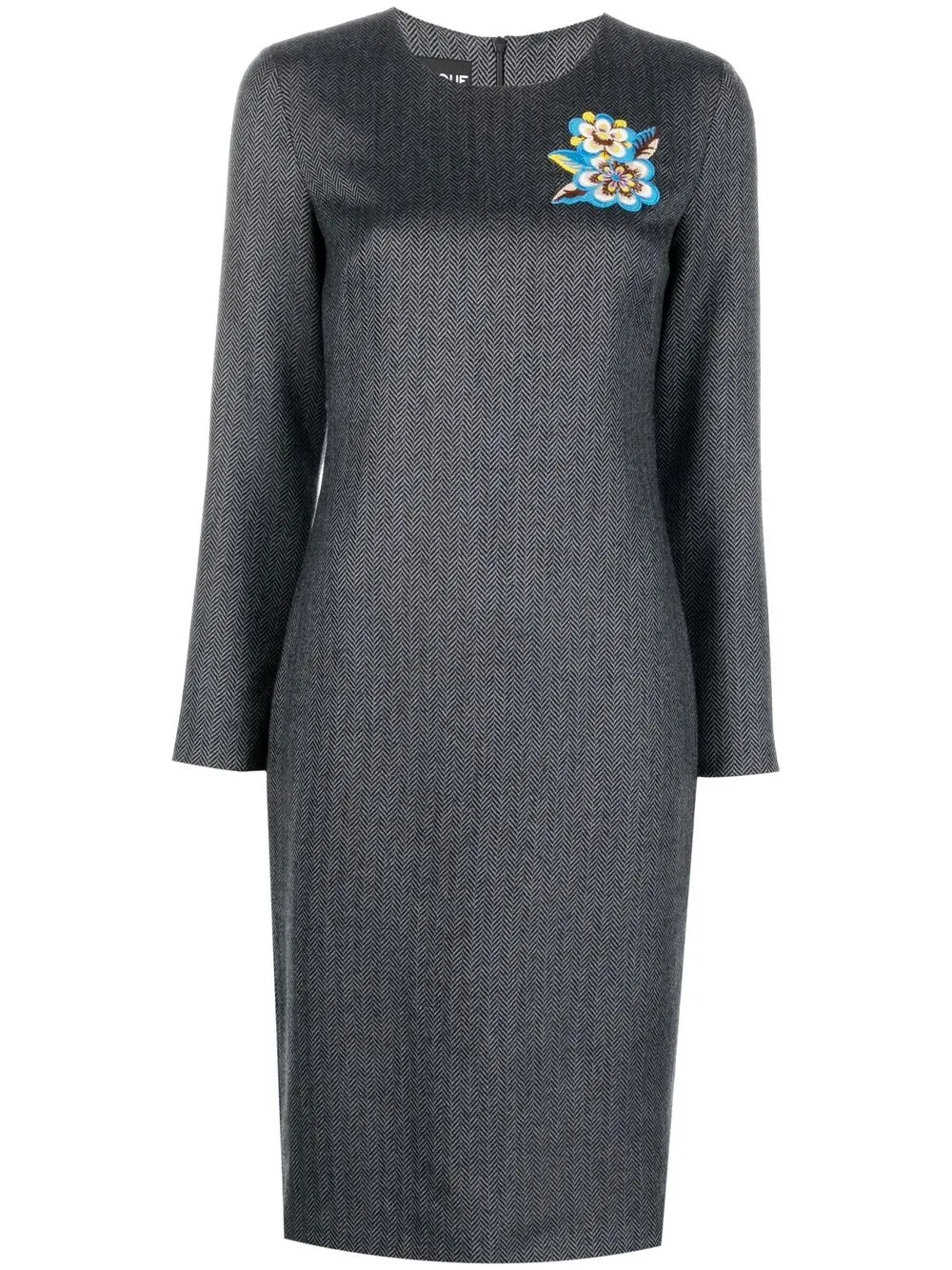 

Boutique Moschino vestido con apliques - Gris