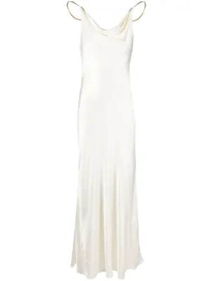 knee length dresses for ladies Bias Panel Open Back Gown main image 1