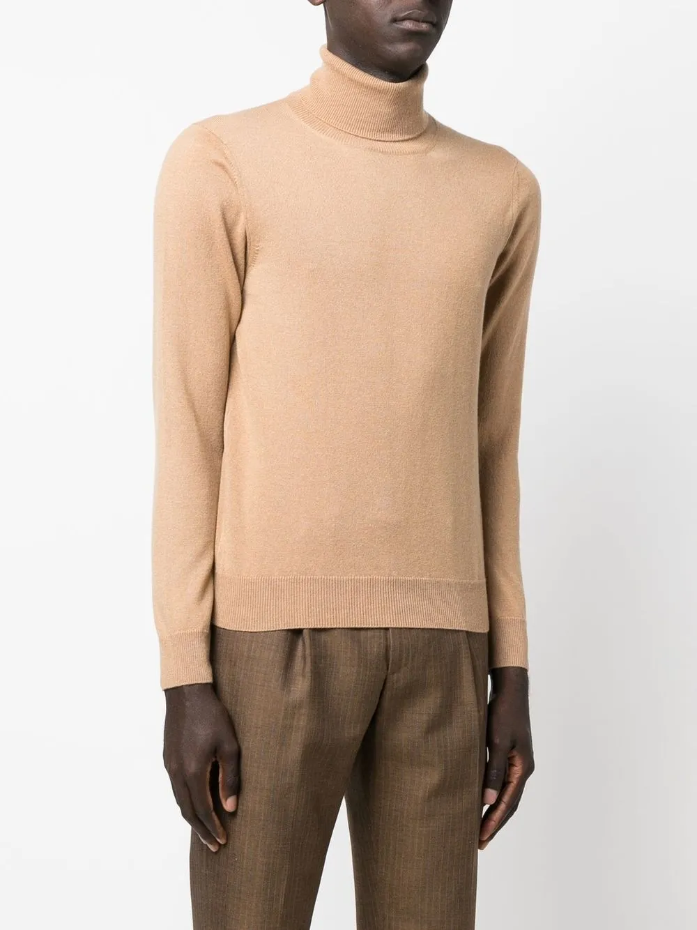  Malo Kaschmirpullover Mit Rollkragen   Nude 