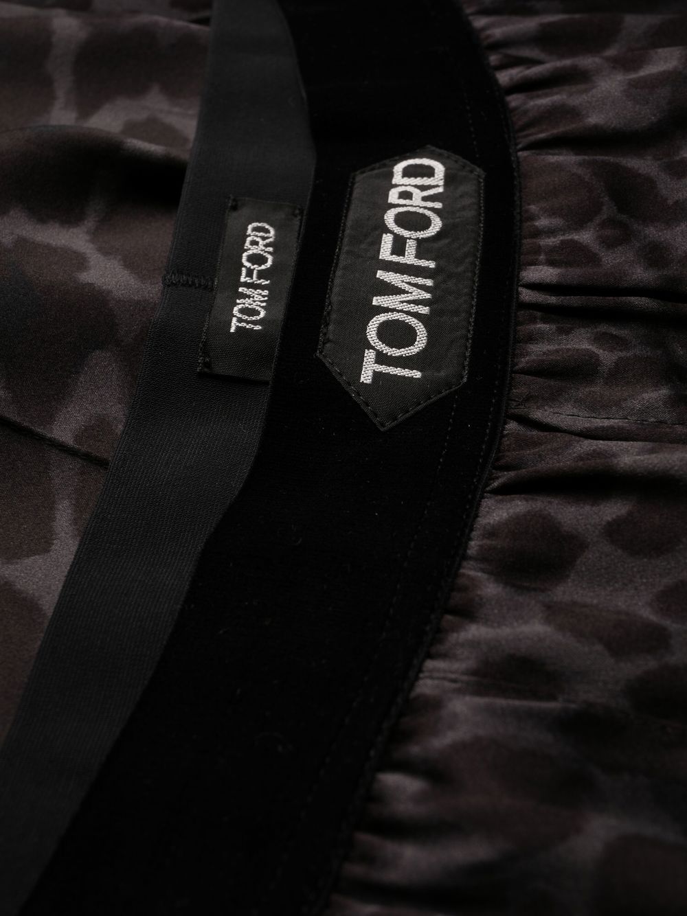 Shop Tom Ford Leopard Print Pajama Pants In Black