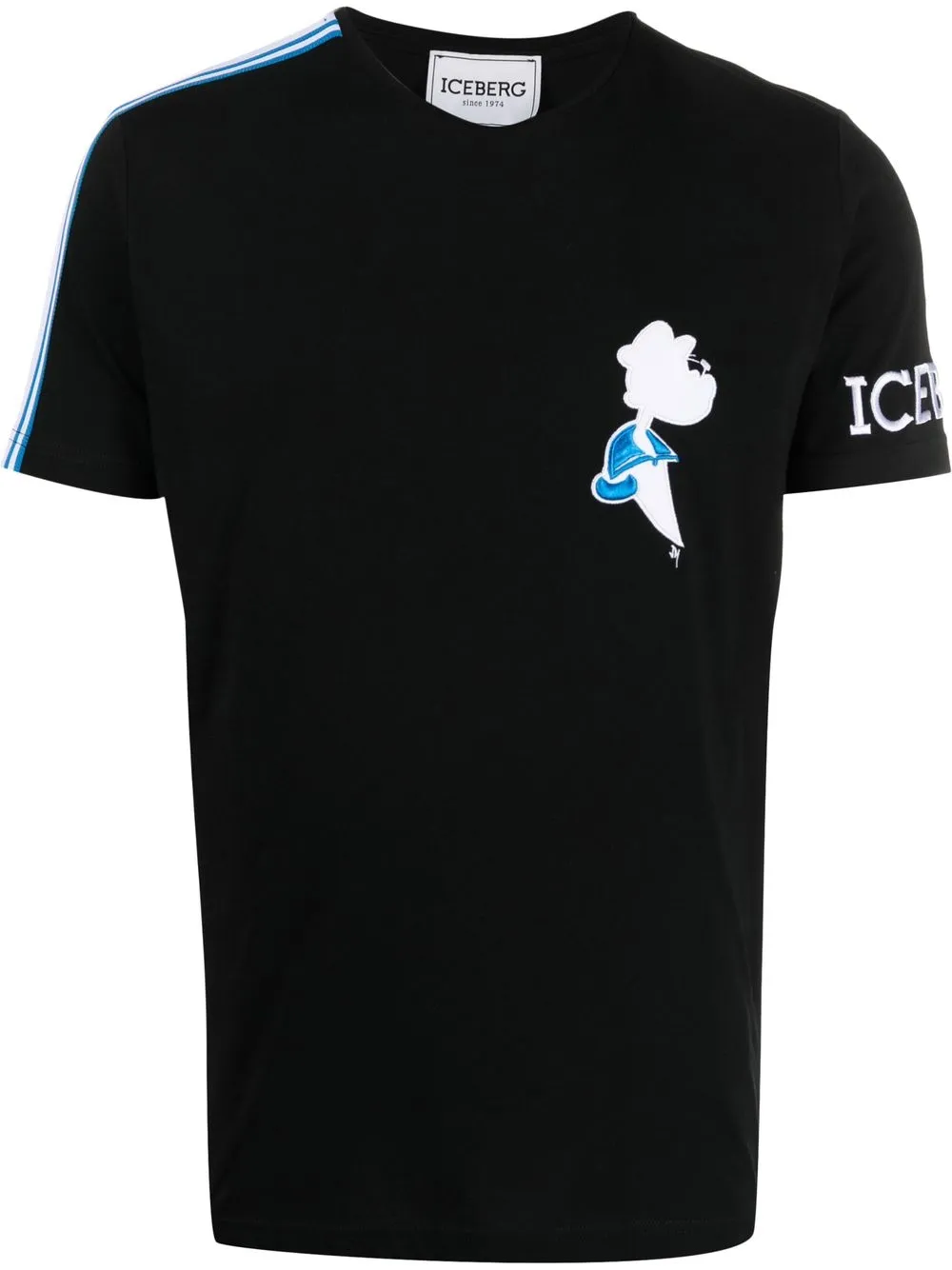 

Iceberg playera con dibujo bordado - Negro