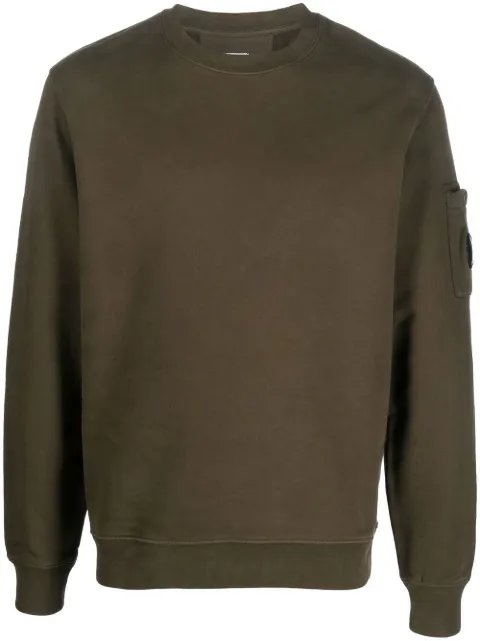 C.P. Company logo-patch crew neck jumper