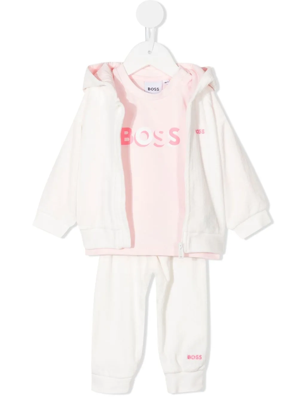 

BOSS Kidswear logo-print T-shirt and tracksuit set - White