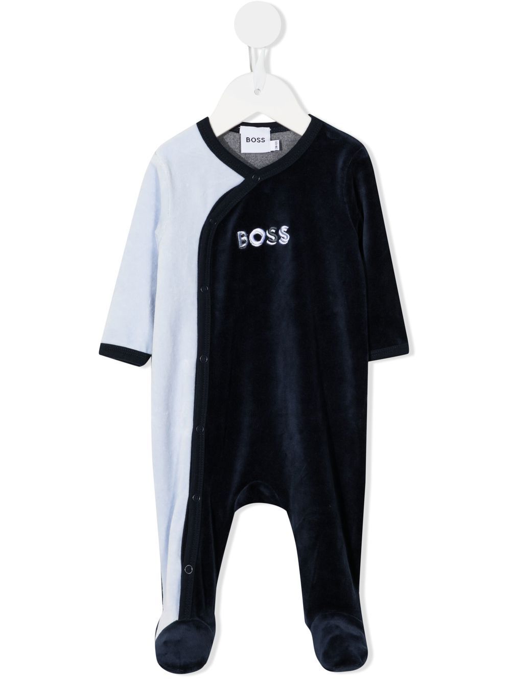 

BOSS Kidswear pijama con logo bordado y diseño de dos tonos - Azul