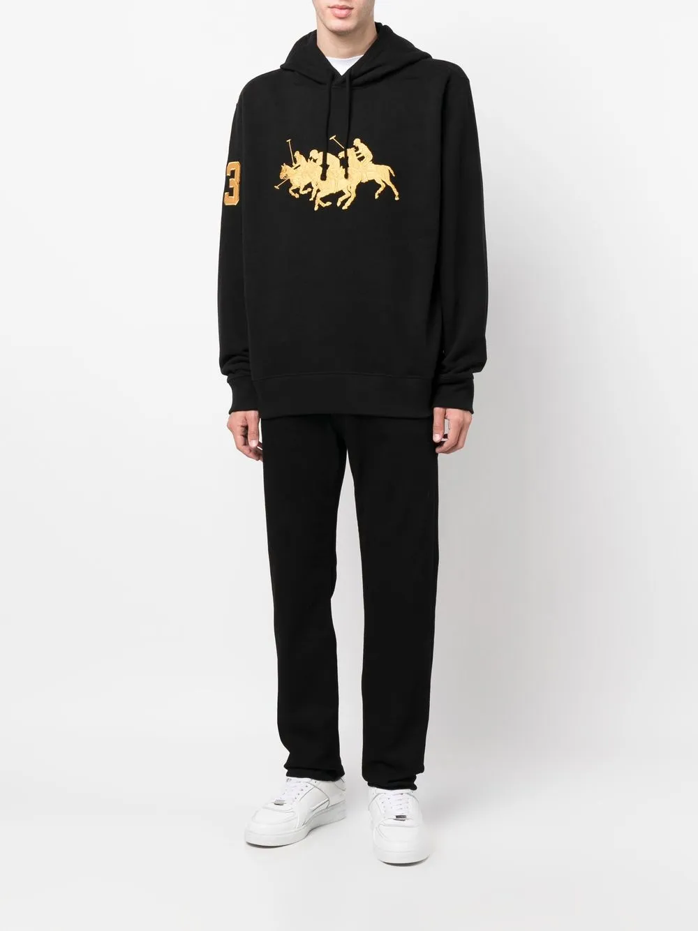 Shop Polo Ralph Lauren Polo Pony Pullover Hoodie In Schwarz