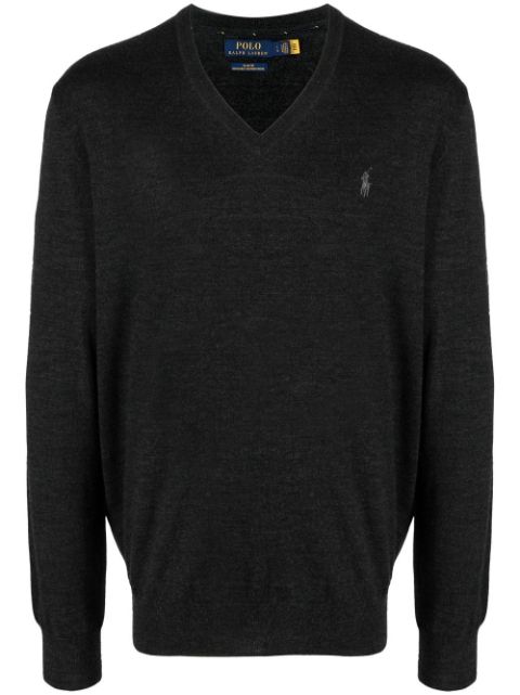 Polo Ralph Lauren embroidered-logo V-neck sweater Men