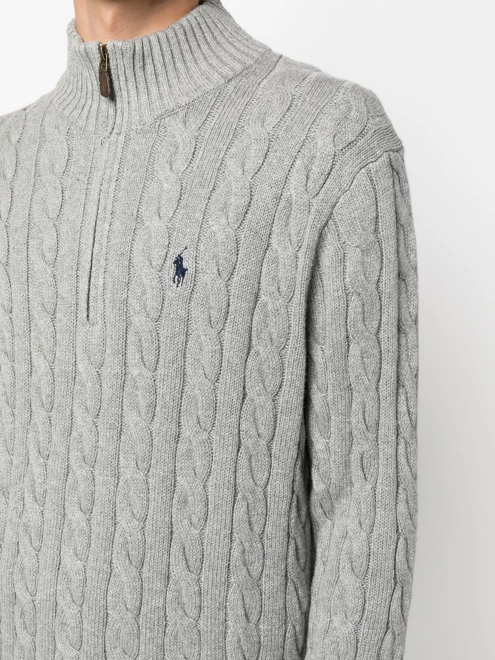 Ralph lauren half cheap zip cable knit jumper