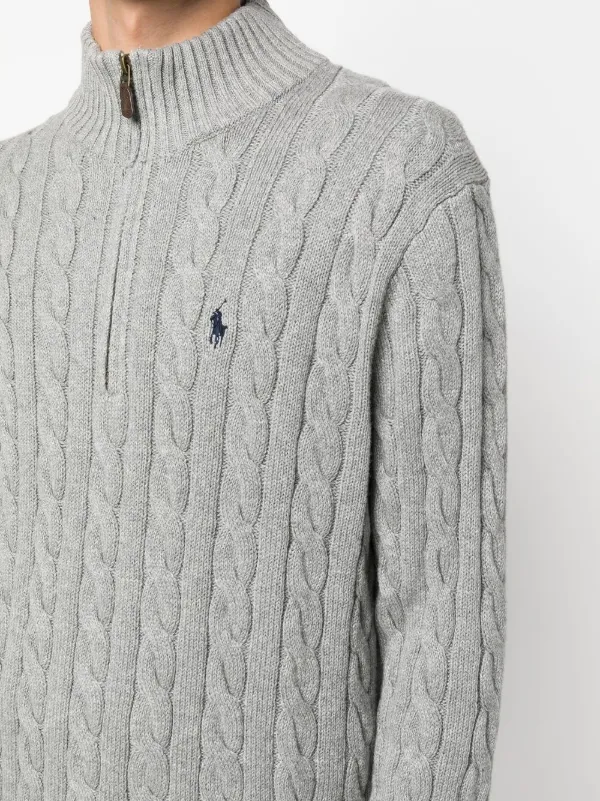 Polo Ralph Lauren cable-knit half-zip Jumper - Farfetch