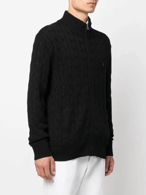 Pull col discount zippé ralph lauren